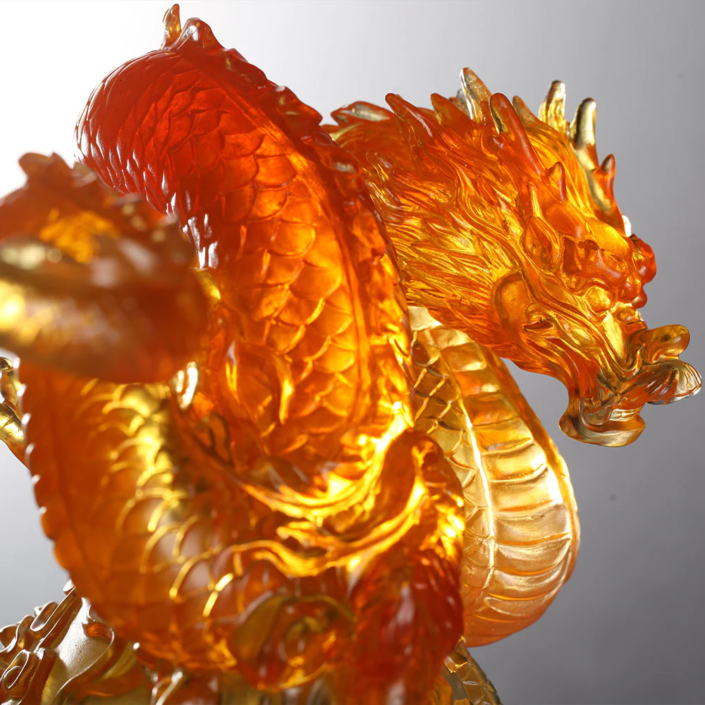 琉璃工房　龍 LIULI 蒼龍耀日！昇