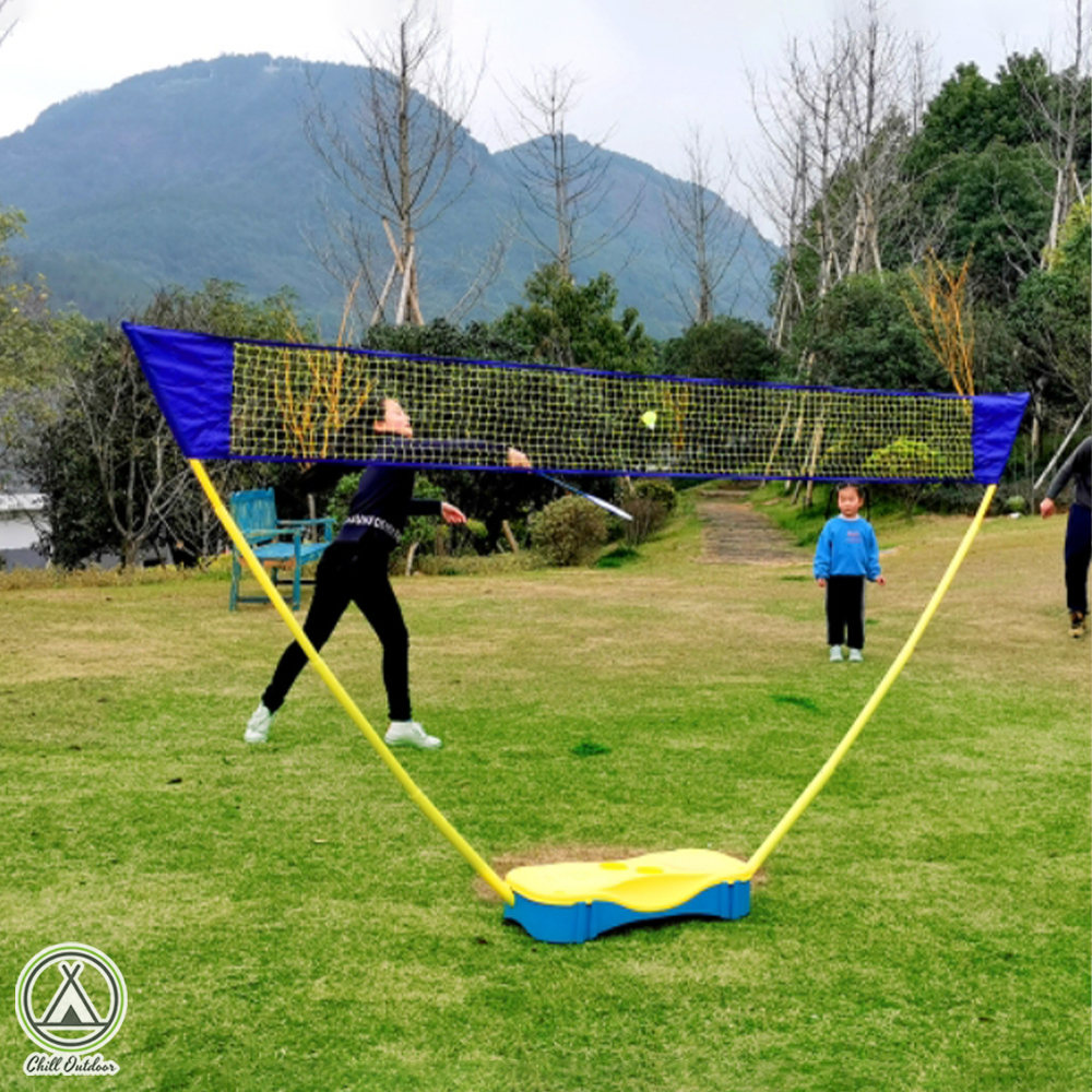 可攜式羽毛球網架－(含球拍/羽球)