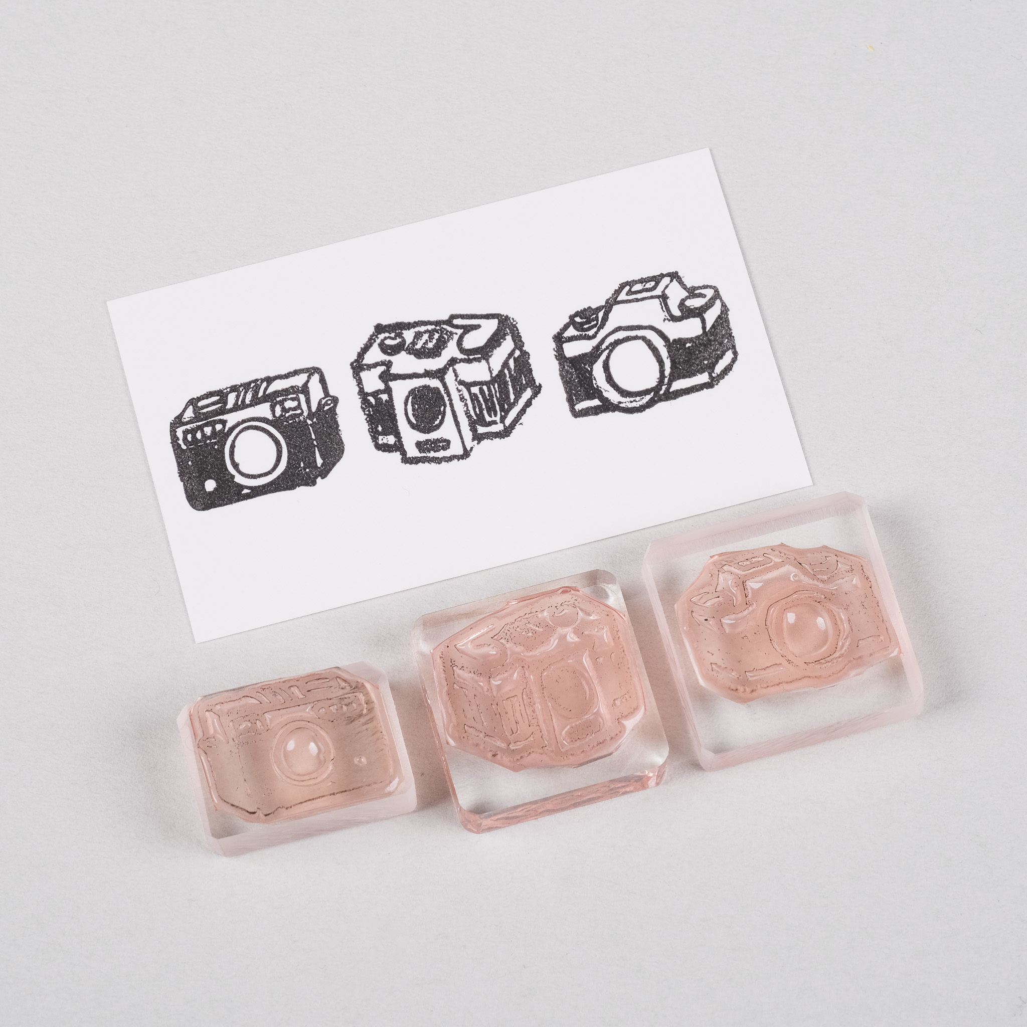 手繪感相機系列 膠版印章｜一分之一工作室 臺灣