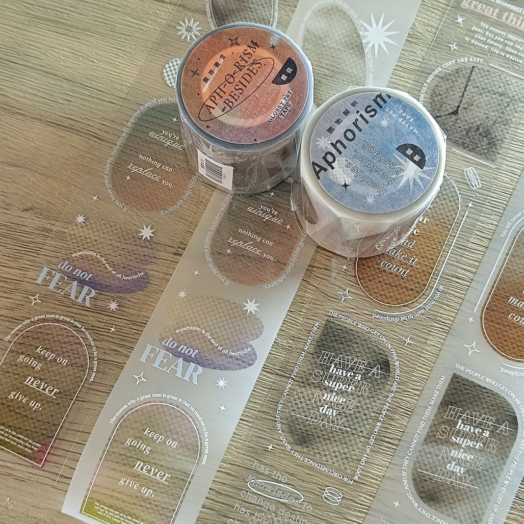 小行星B610．漂浮箴言:朦朧 4.5cm霧面/亮面PET膠帶 <整捲/分裝>