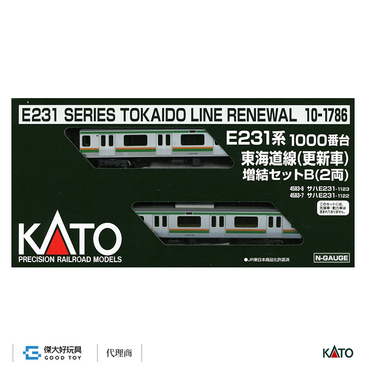 KATO 10-1786 電車E231系1000番台東海道線(更新車) 增結B (2輛)