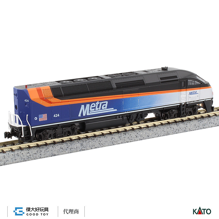 KATO 176-6124 (N) 柴電機關車 MP36PH Chicago Metra #424