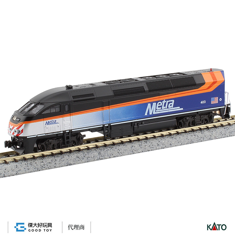 KATO 176-6123 (N) 柴電機關車 MP36PH Chicago Metra #403