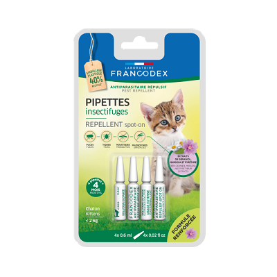法國Francodex 驅蝨滴劑-幼貓專用 4pcs