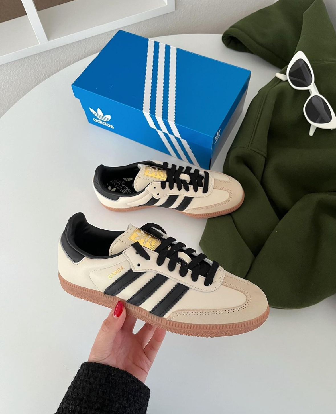 Adidas Originals Samba OG 奶油黑金 焦糖底 復古 德訓鞋 ID0478/預購