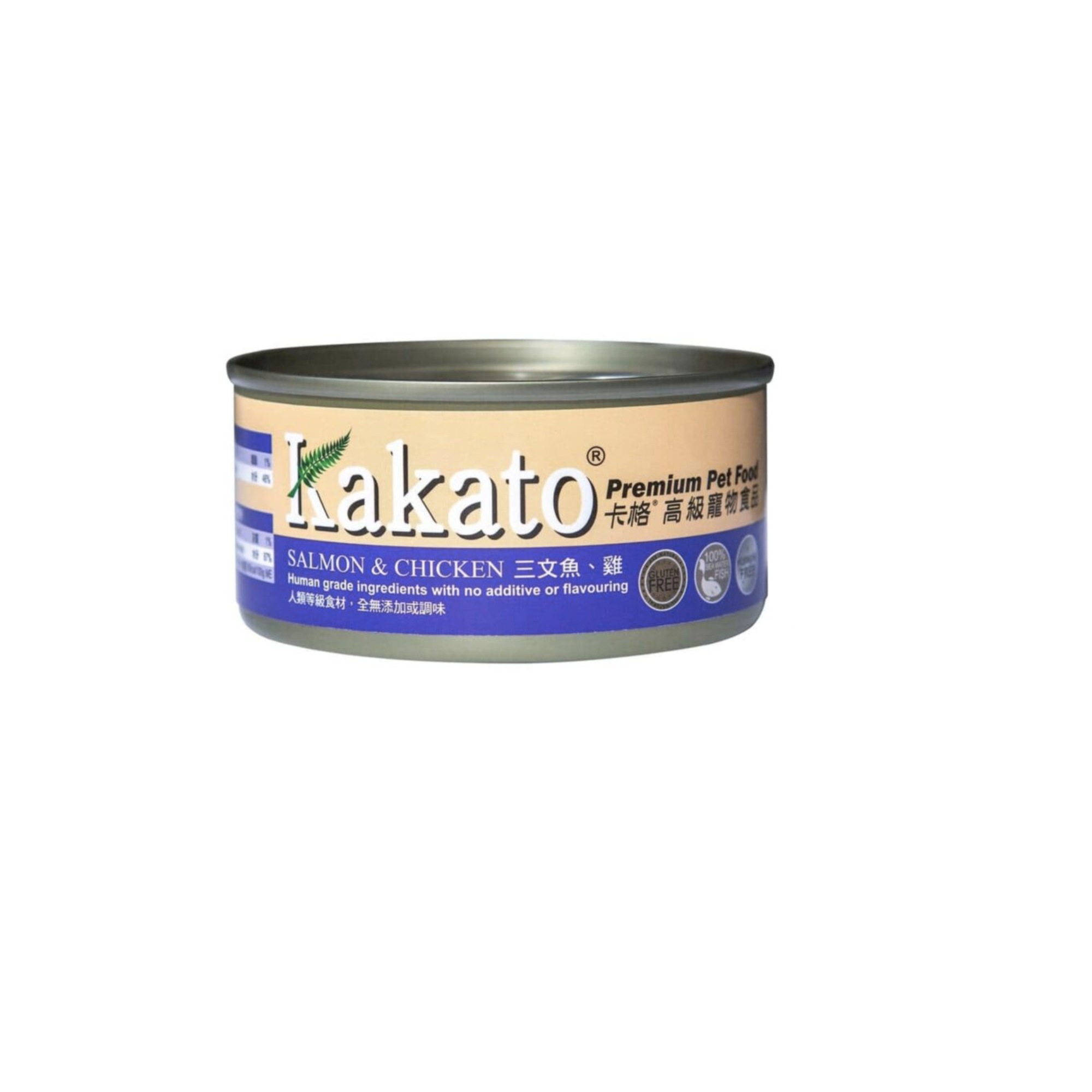 Kakato- 三文魚及雞肉配方 (貓狗食用)罐頭 170G (48罐)