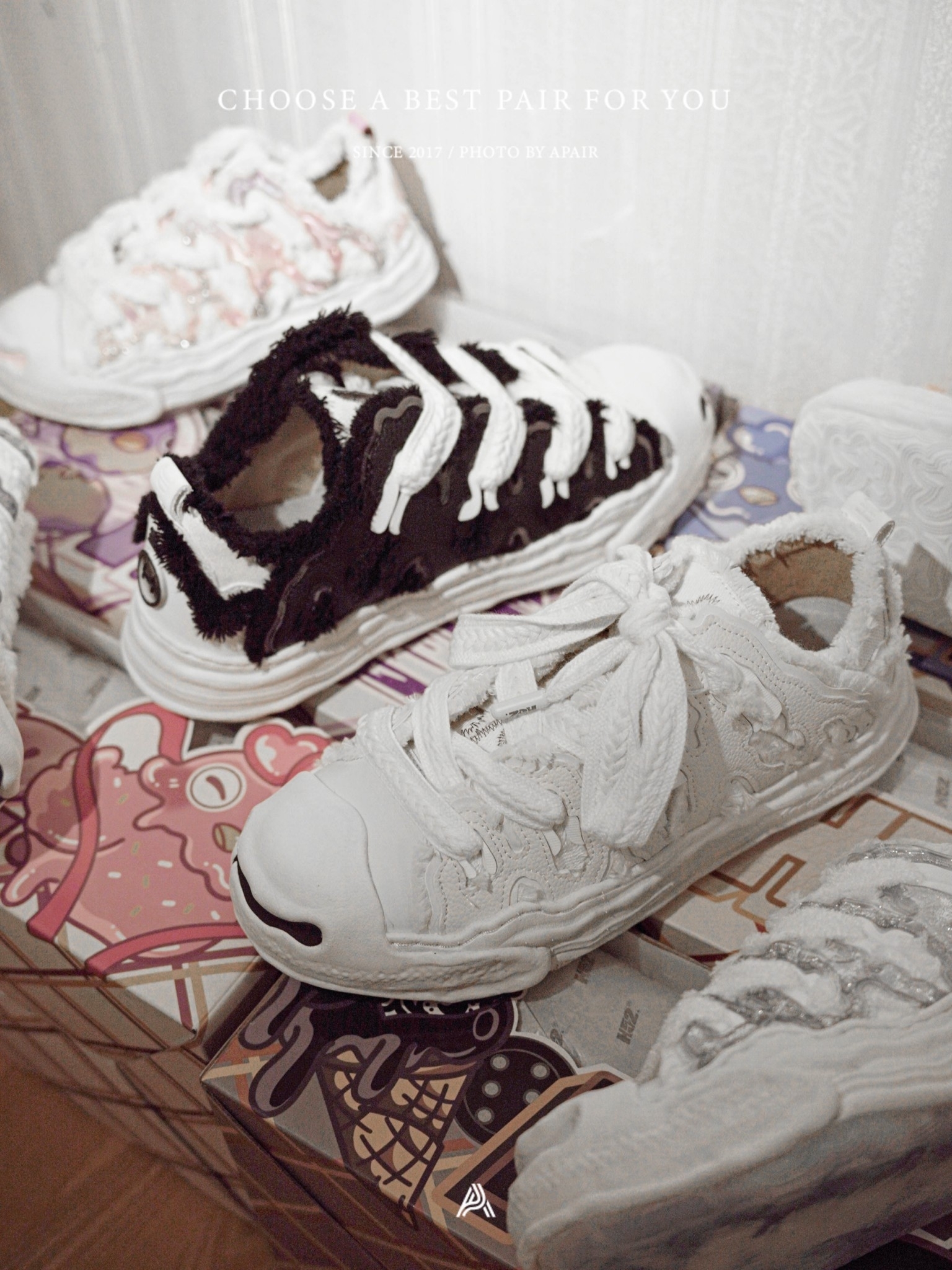 【APAIR】預購 新品牌 H52 開口笑奶油鞋 蛋糕鞋盒 溶解帆布鞋 七色