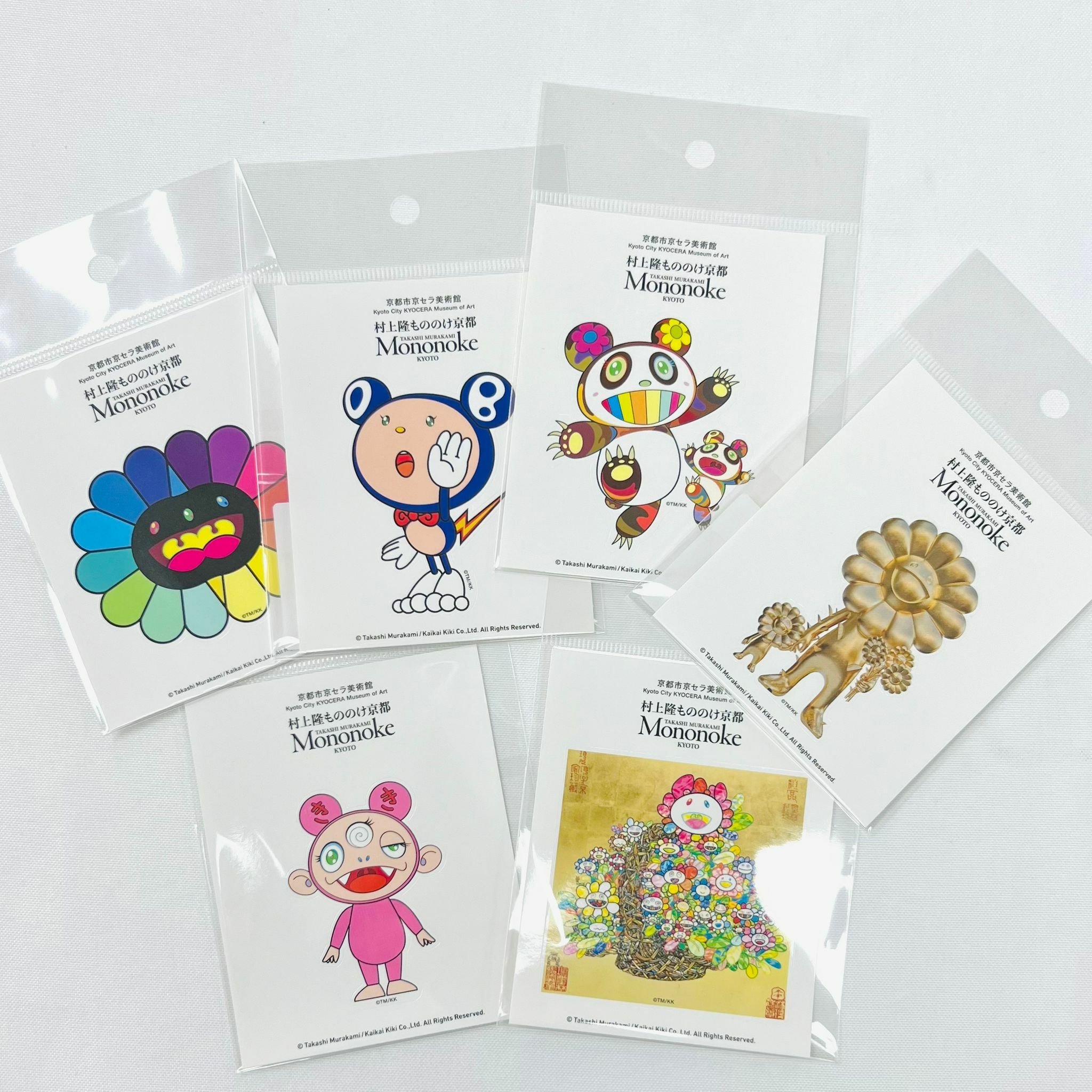 (Set of 6)Kyoto City KYOCERA Museum of Art - Takashi Murakami Mononoke Kyoto Stickers