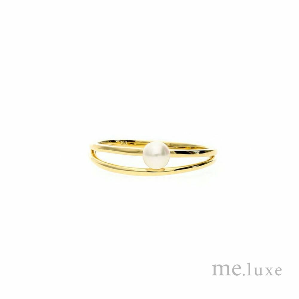 【me.luxe】K10雙環珍珠戒