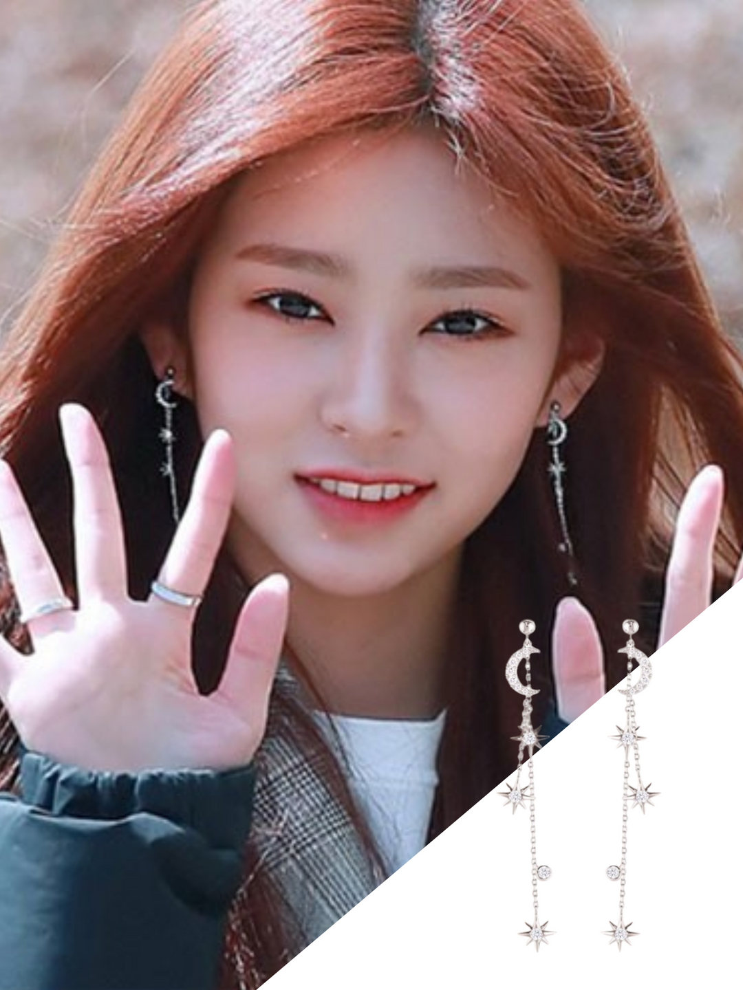韓國WING BLING授權 閃耀星辰兩式耳環(金珉周、GOT7 Mark同款)