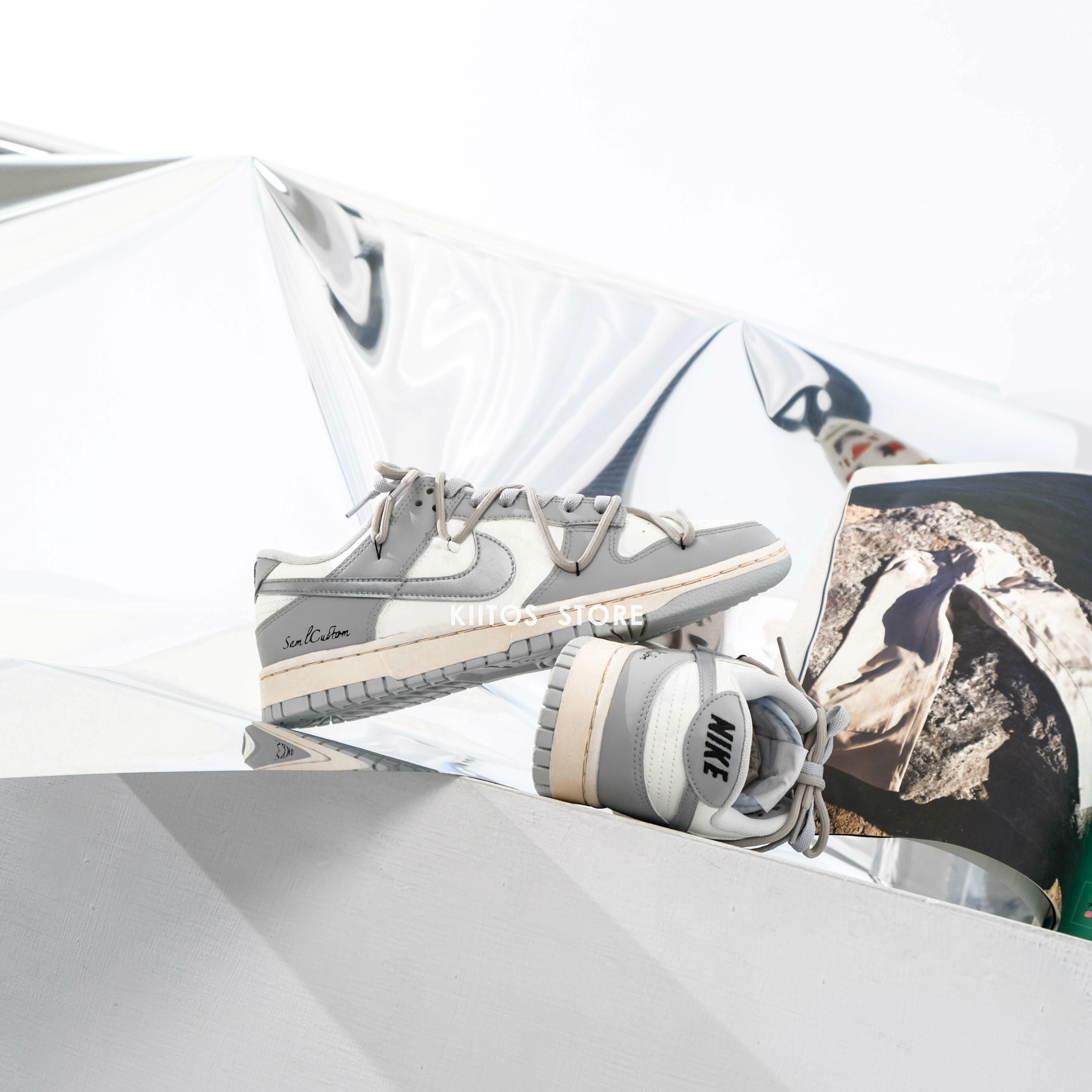 NIKE DUNK LOW 極簡工業風 訂製款 大童鞋 男鞋