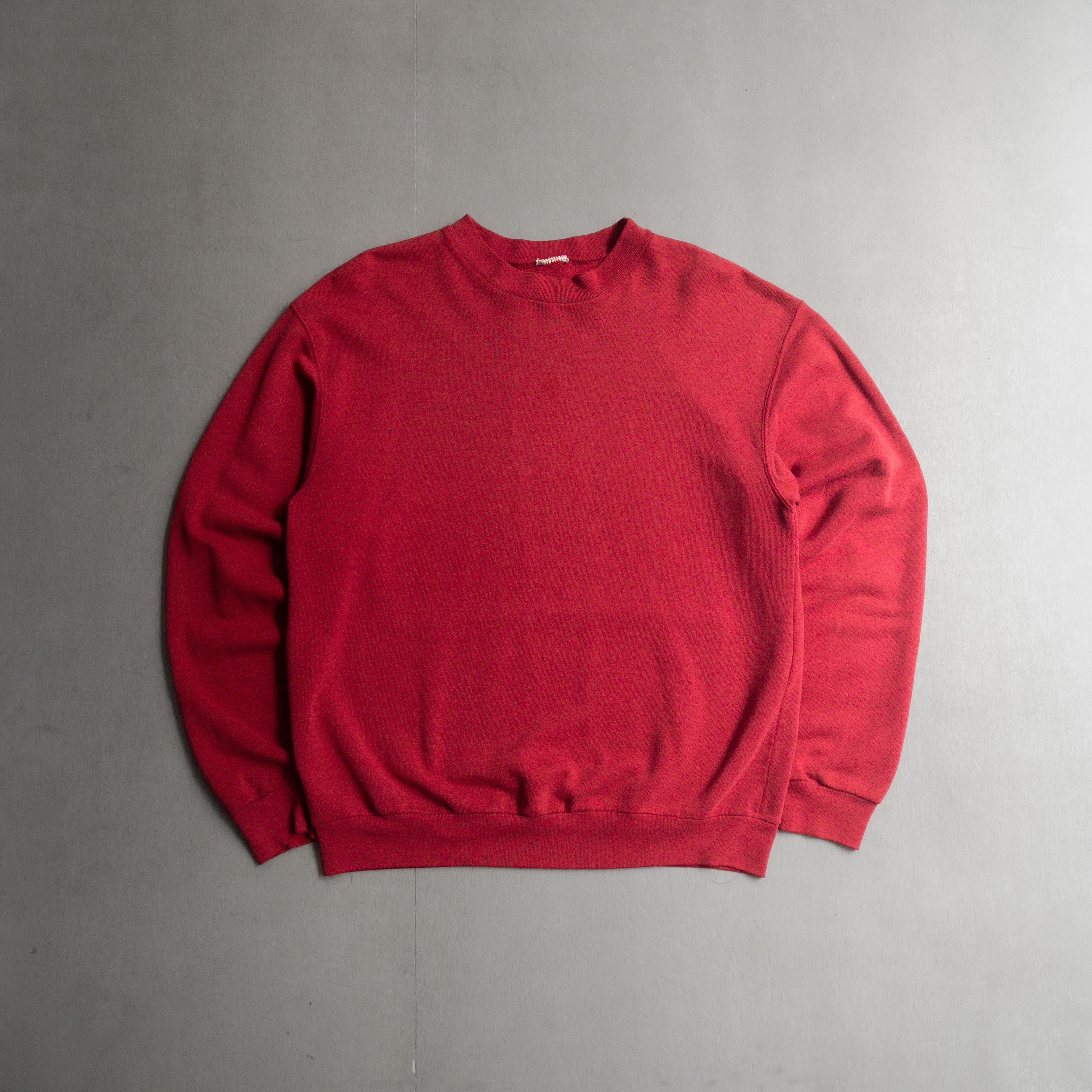 90S VINTAGE BLANK SWEATSHIRT 美國 紅色 落肩 素面 長袖 衛衣 大學T