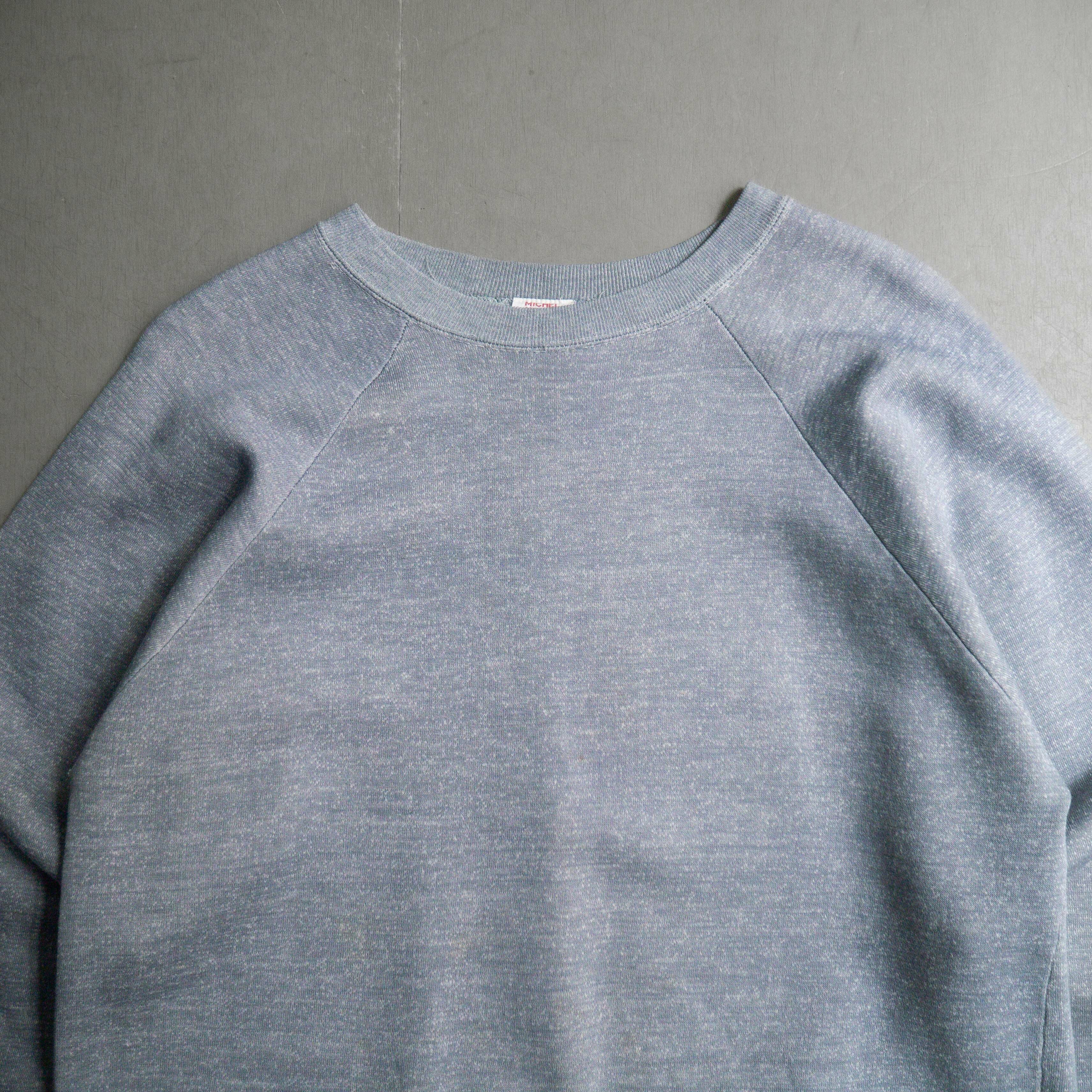 90S VINTAGE BLANK SWEATSHIRT 美國 灰色 斜肩 素面 長袖 衛衣 大學T
