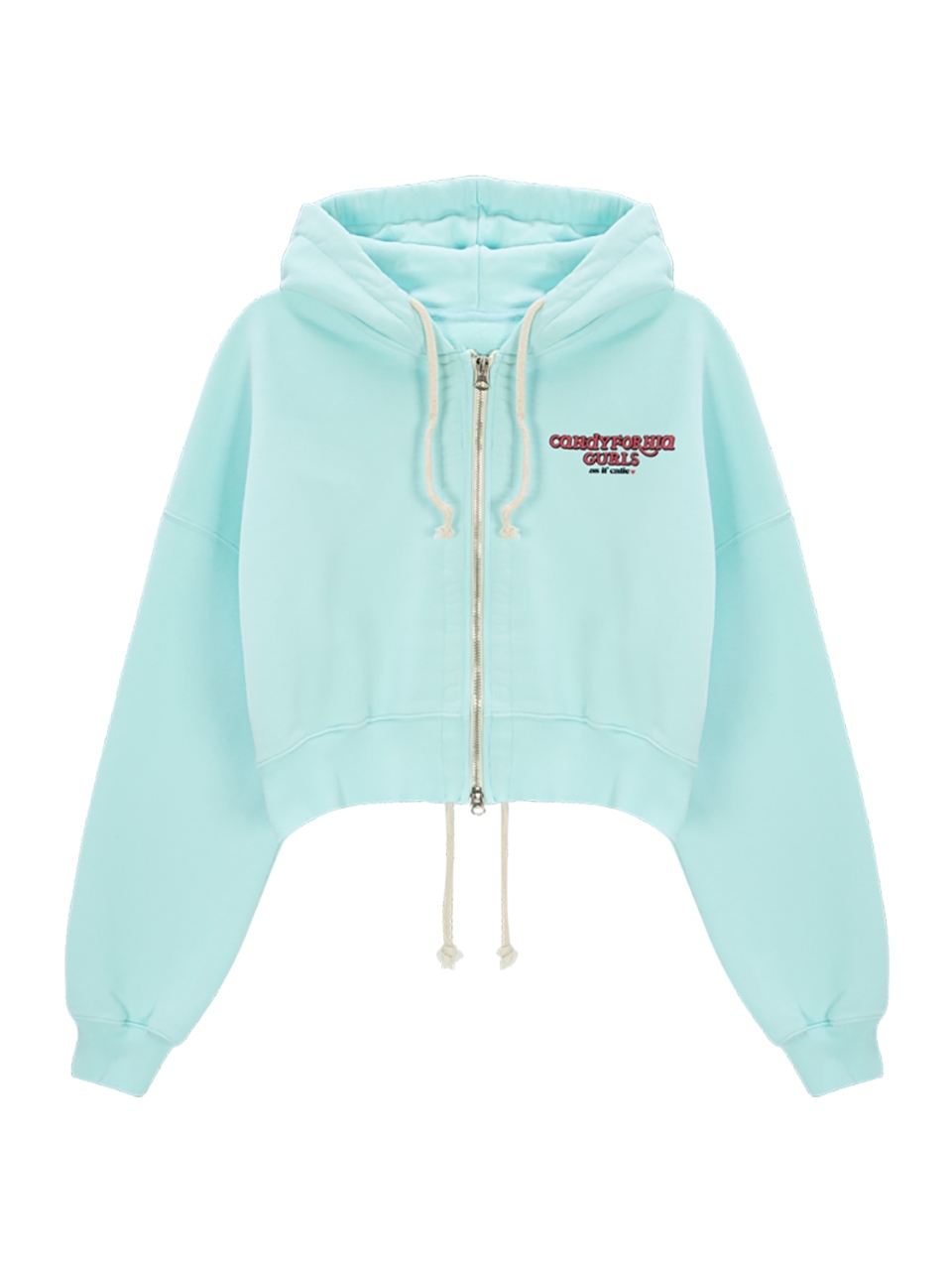 [as if calie] CITY SHIRRING HOOD ZIPUP