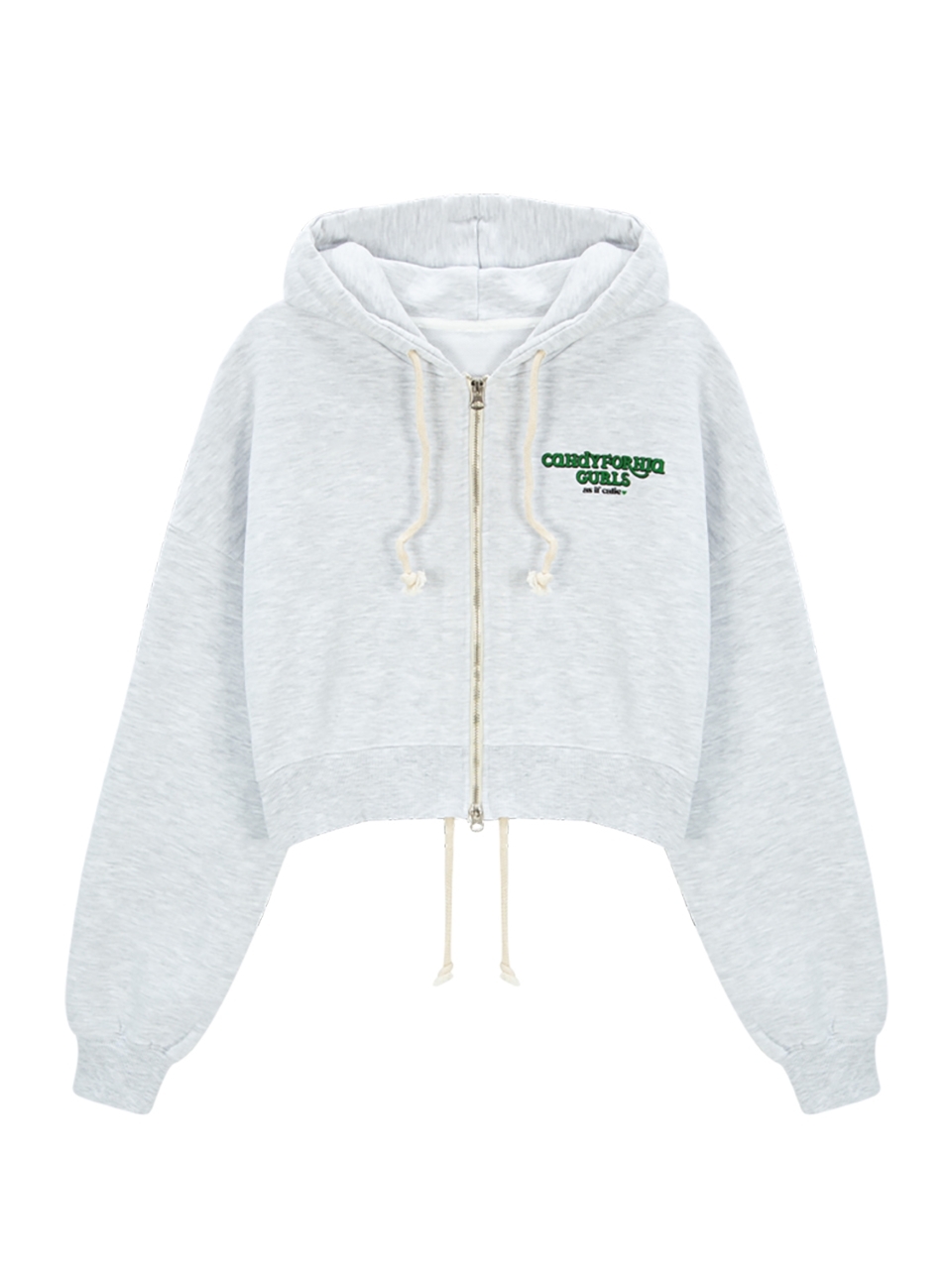 [as if calie] CITY SHIRRING HOOD ZIPUP