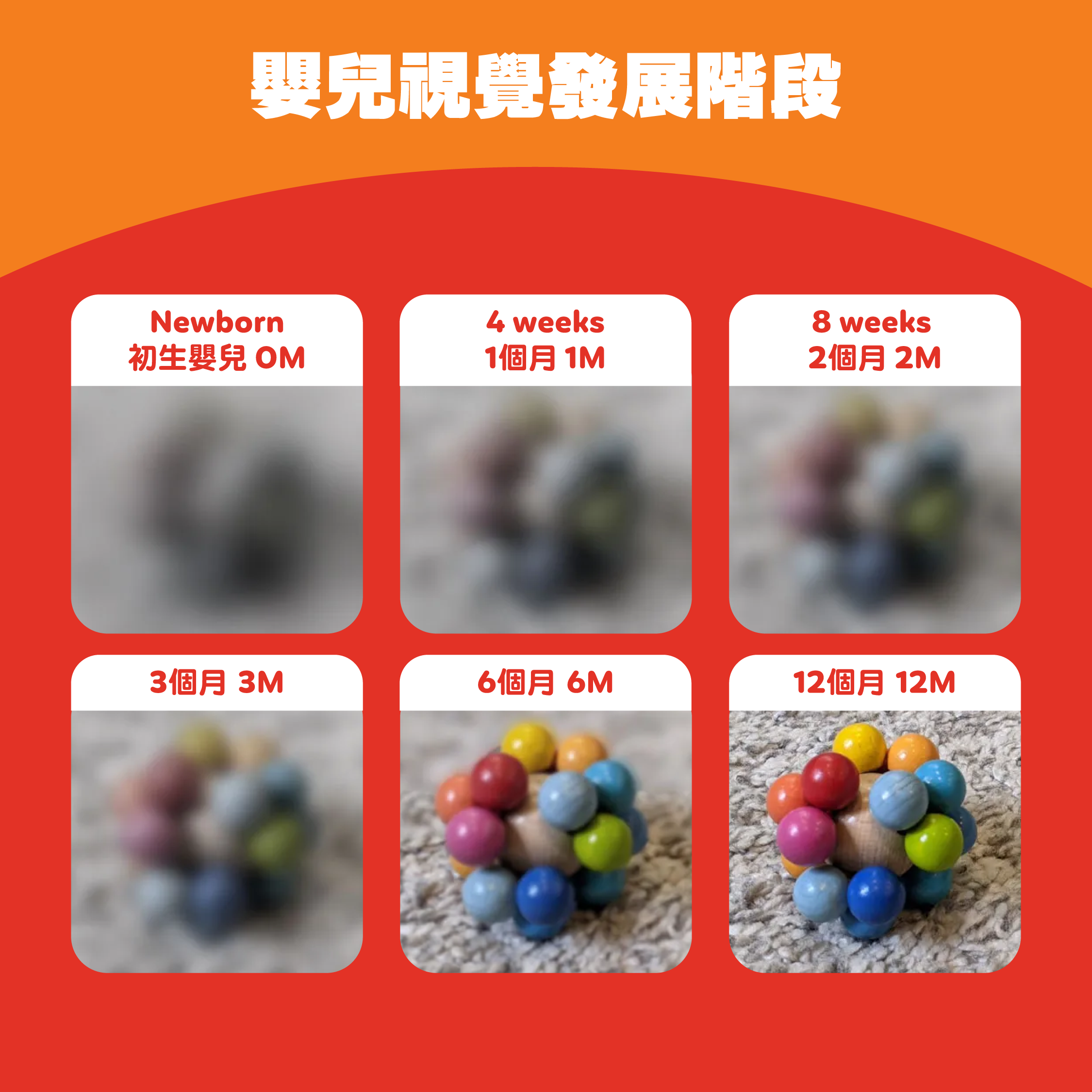 Curios® 嬰兒視覺卡：黑白+彩色卡