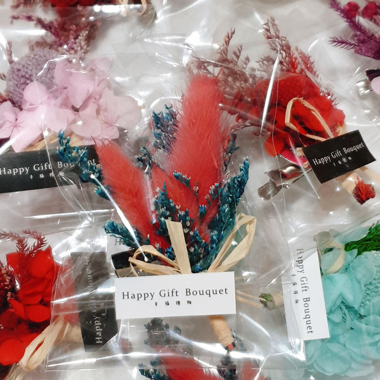 永生花胸花,red Preserved flower corsage