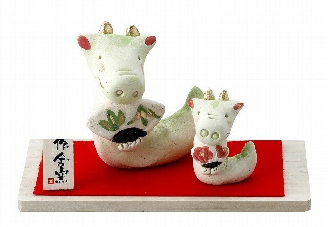 日本陶瓷母子龍仔擺設 (日本製)