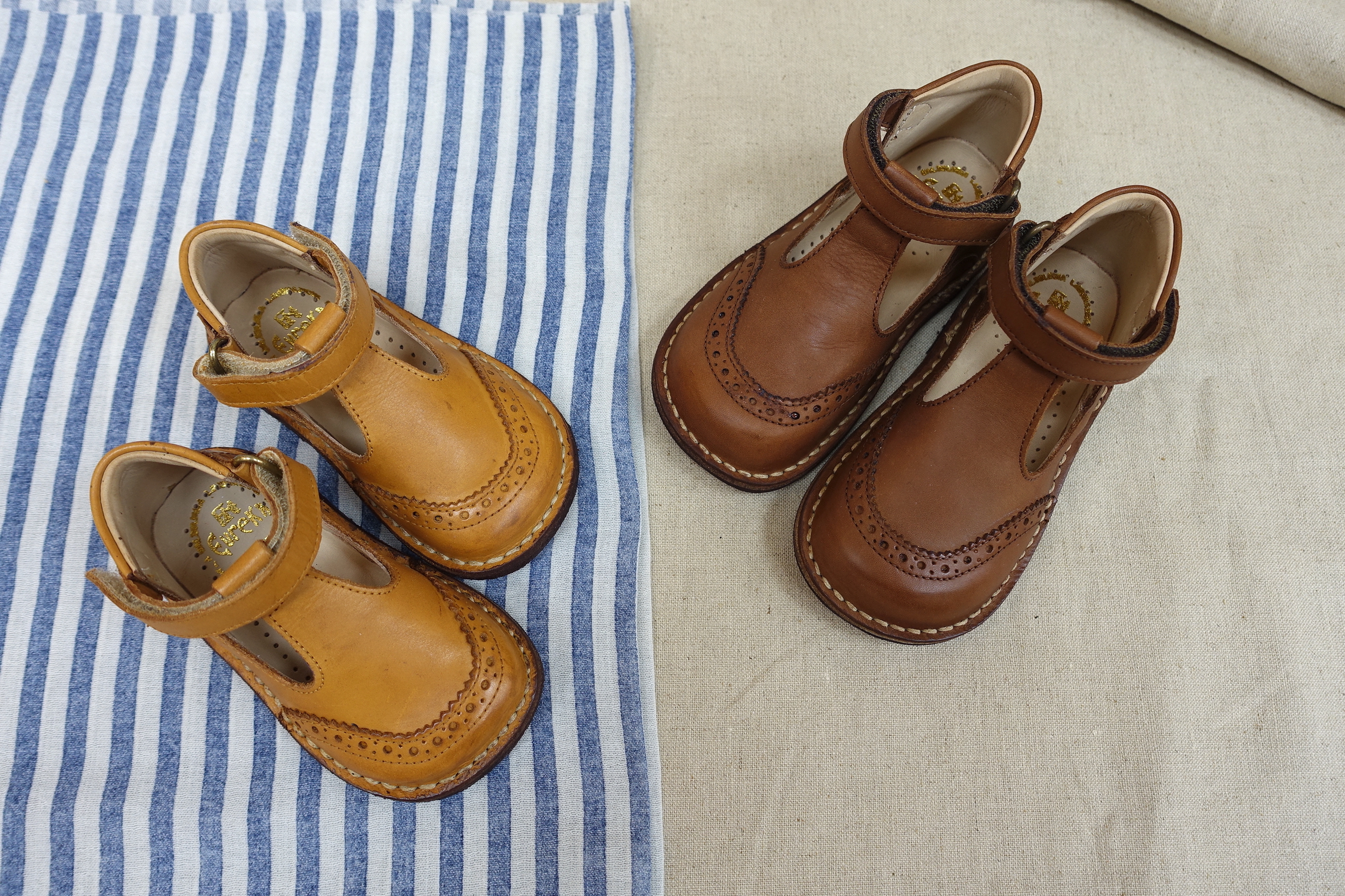 (預購) EUREKA 真皮雕花邊T字方楦皮鞋 -(深棕/ 淺棕/ 焦糖)