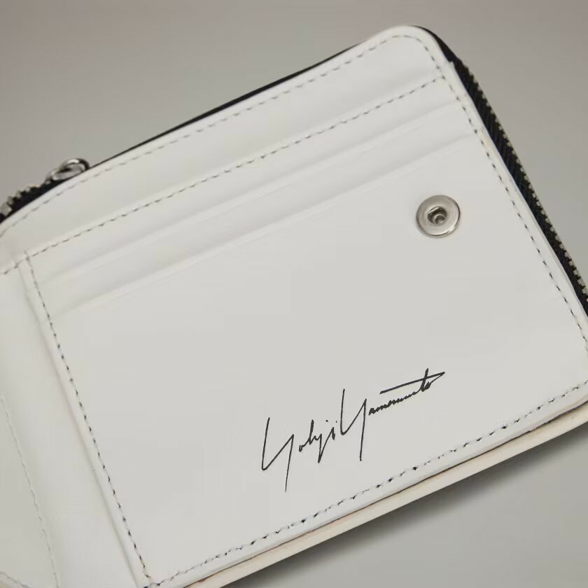 【 Y-3 WALLET 頂級皮革短夾 - 黑白 】
