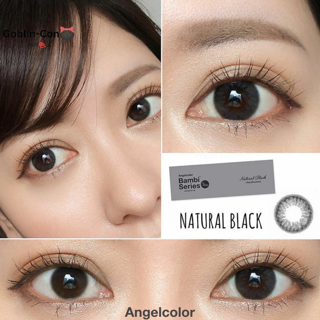 [日拋] AngelColor Bambi Series 1 Day Natural Black 彩妝隱形眼鏡｜每盒10片