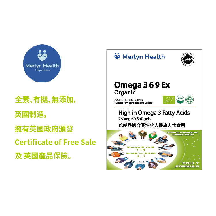 專利 奥米加 369 軟膠囊， 成年人配方 (全素) #炎症 #心腦血管 #腸道徤康