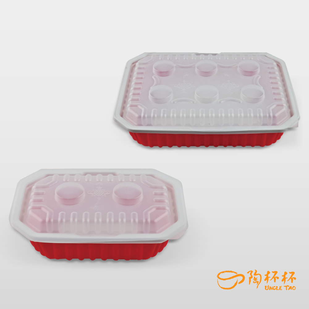 年菜盒 方形 750/1800ml 底+蓋50組入 外帶盒 0801/02【陶杯杯瓷器】微波餐具餐盤餐盒碗盤杯筷台灣現貨