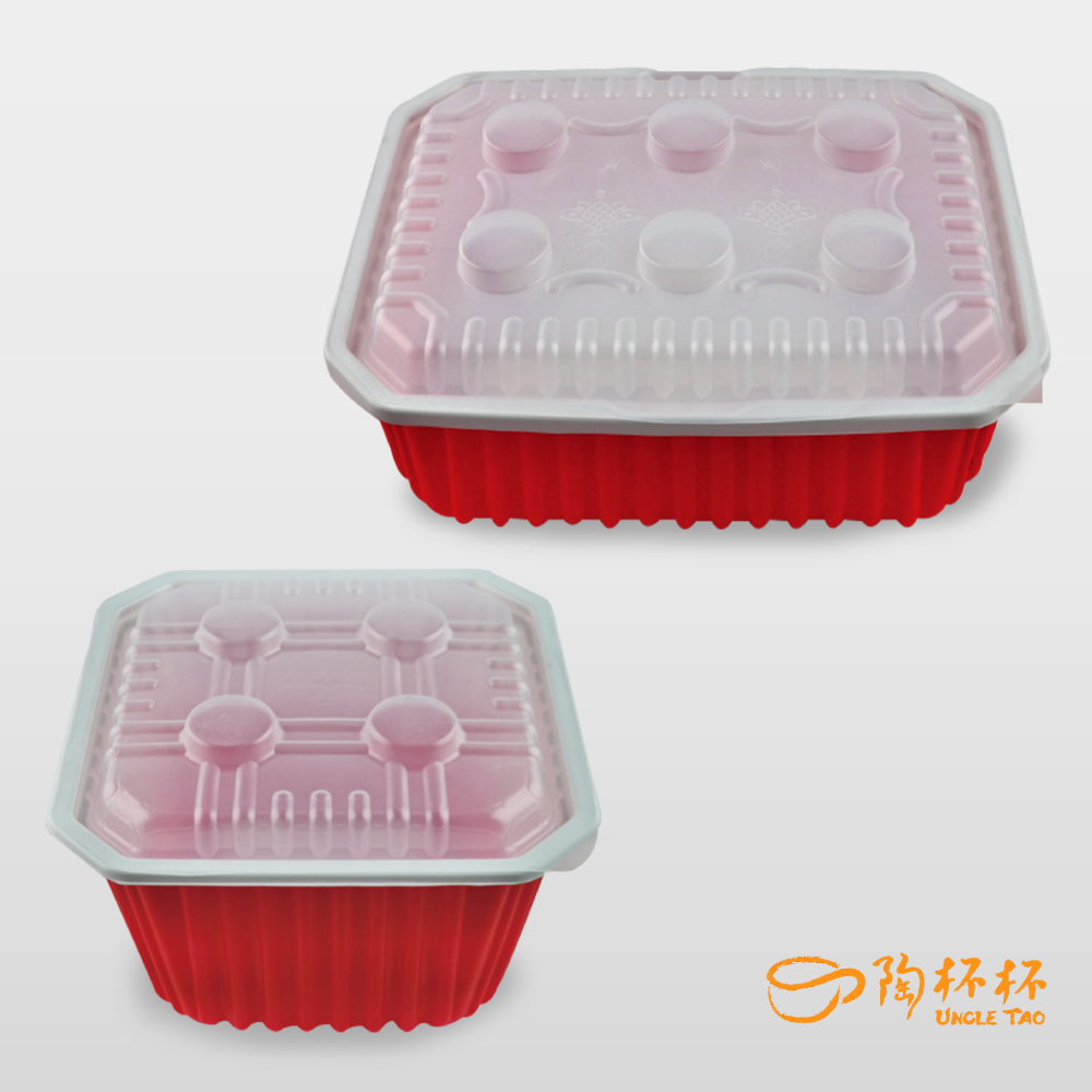 年菜盒 方型 3000/4000ml 底+蓋 50組入 外帶盒0805/0806【陶杯杯瓷器】微波餐盒碗盤杯筷台灣現貨