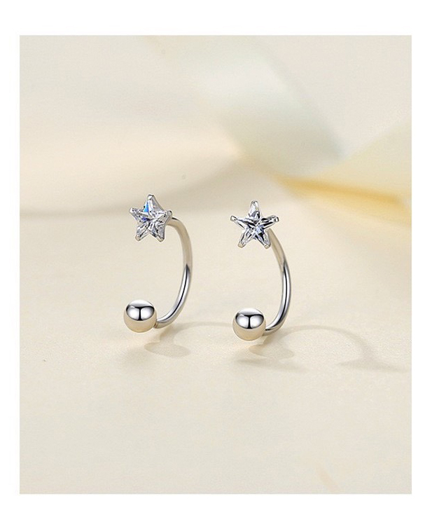 獨家隱藏限量-閃耀星星純銀轉珠造型耳環