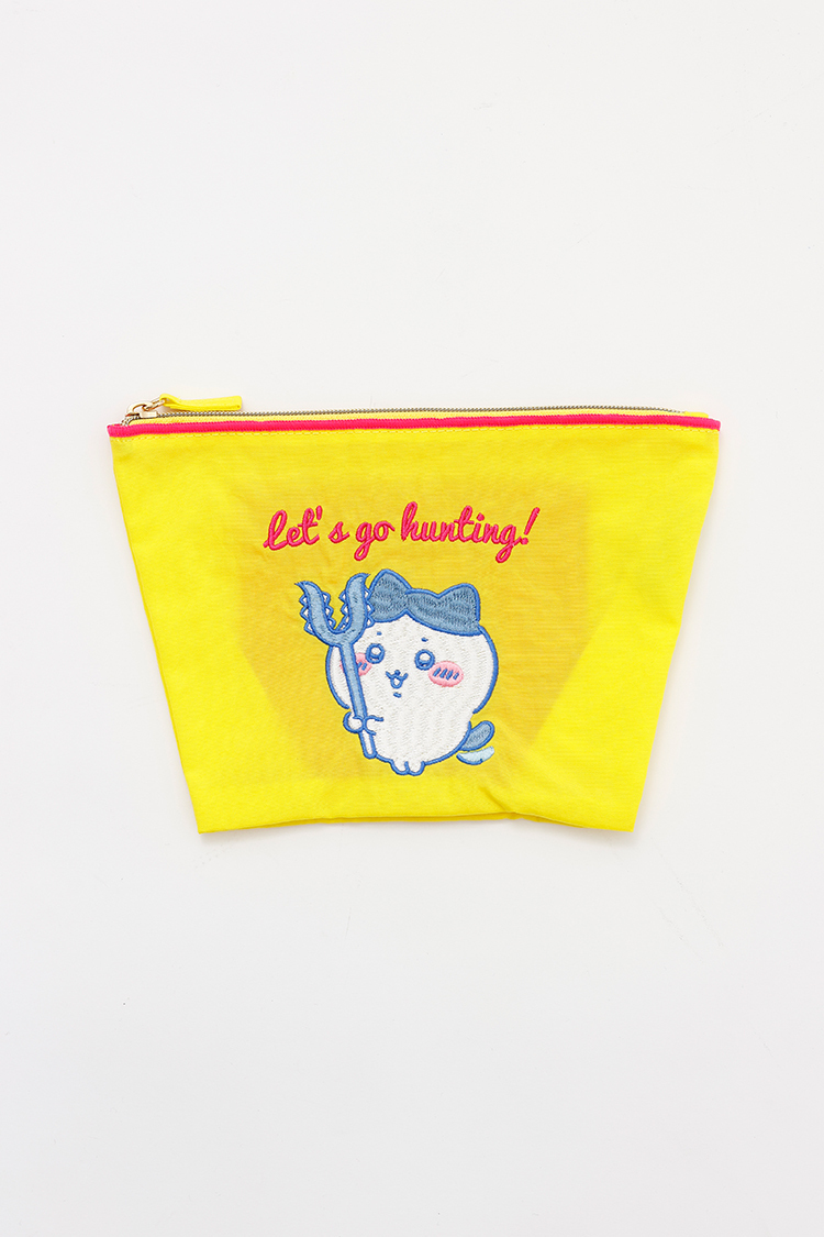 預訂｜Chiikawa 刺繡尼龍拉鍊袋 八字貓