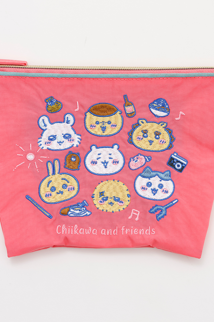 預訂｜Chiikawa 刺繡尼龍拉鍊袋 Chiikawa & Friends