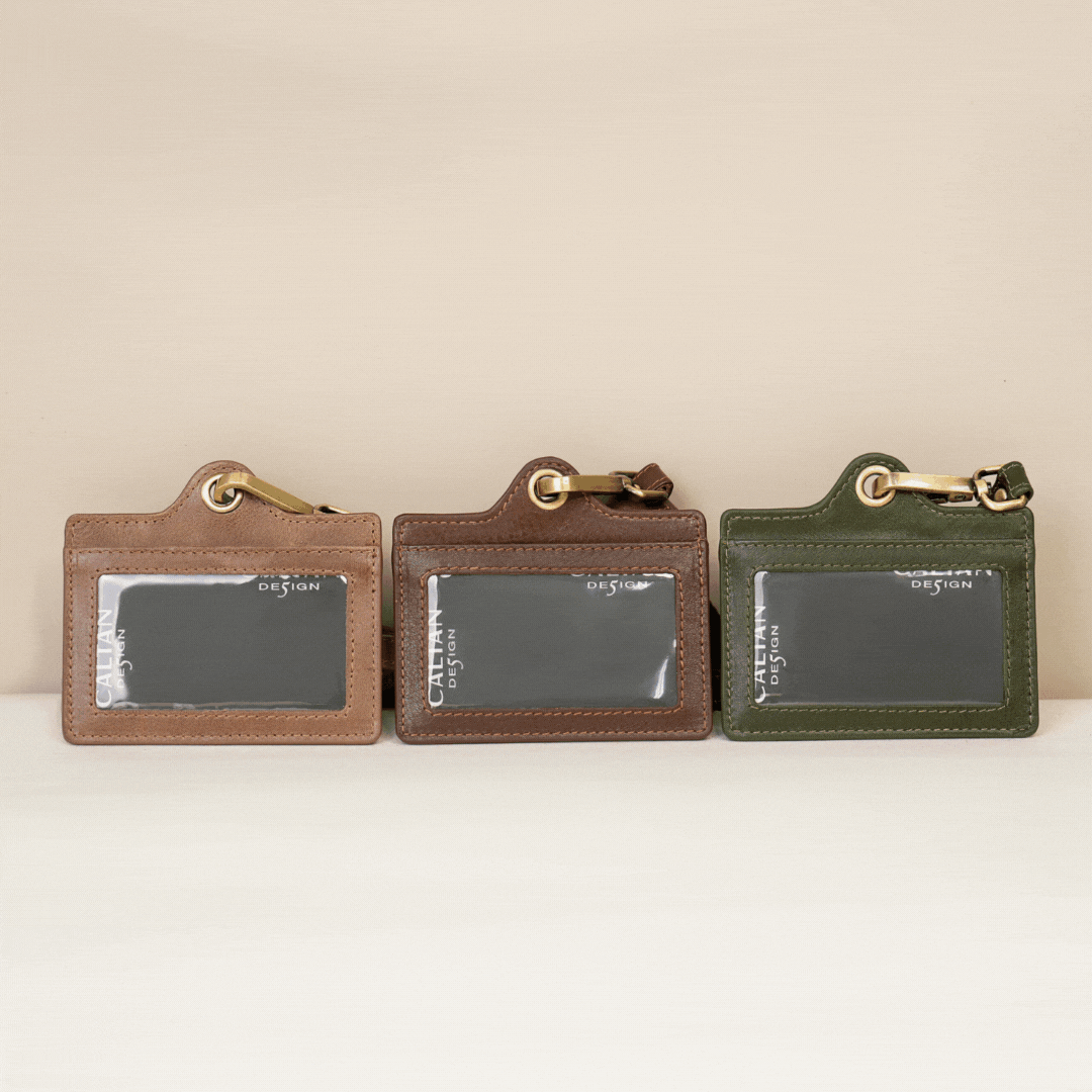 真皮簡約橫式證件套 -四色(075174)