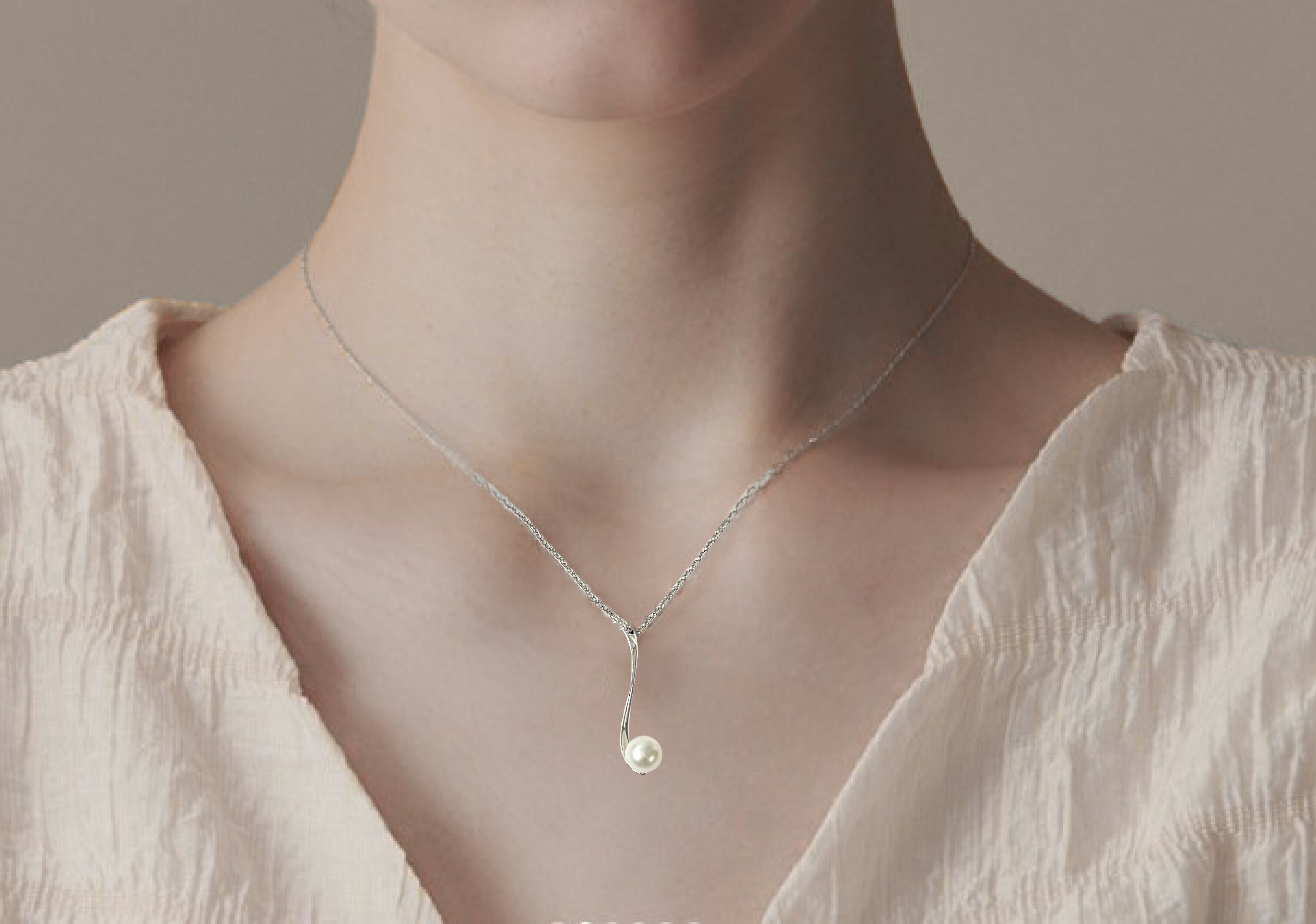 簡約珍珠項鍊