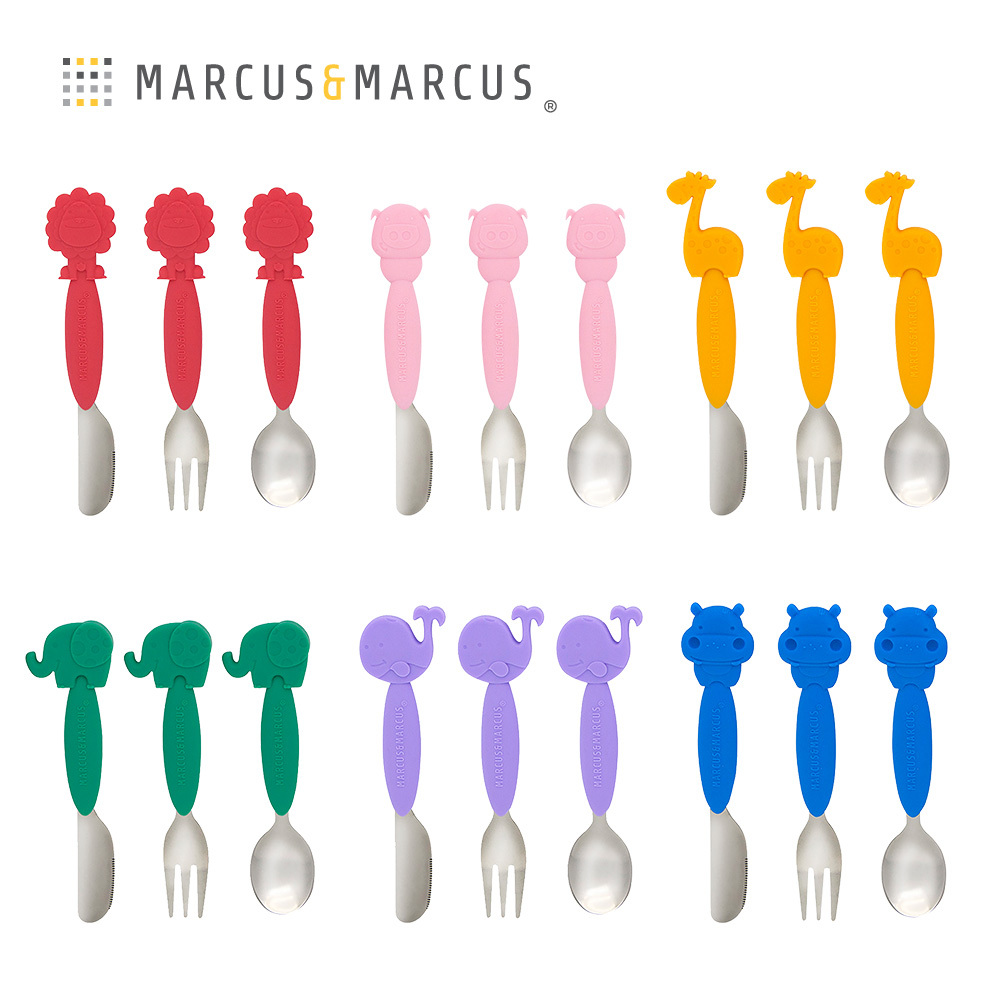 Marcus&Marcus 動物樂園不鏽鋼刀叉匙三件組