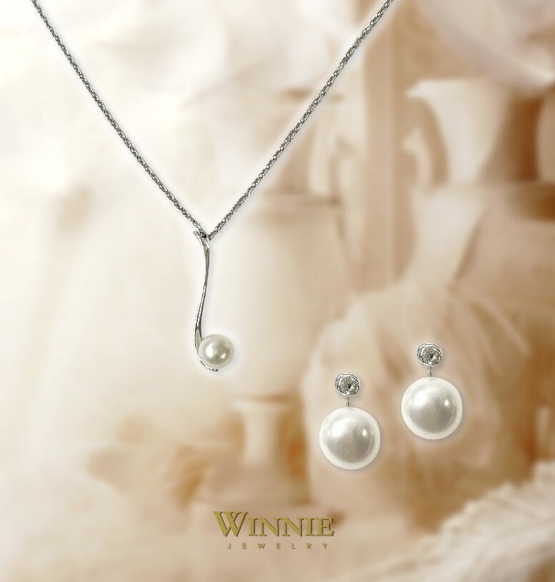 簡約珍珠耳環OP2109