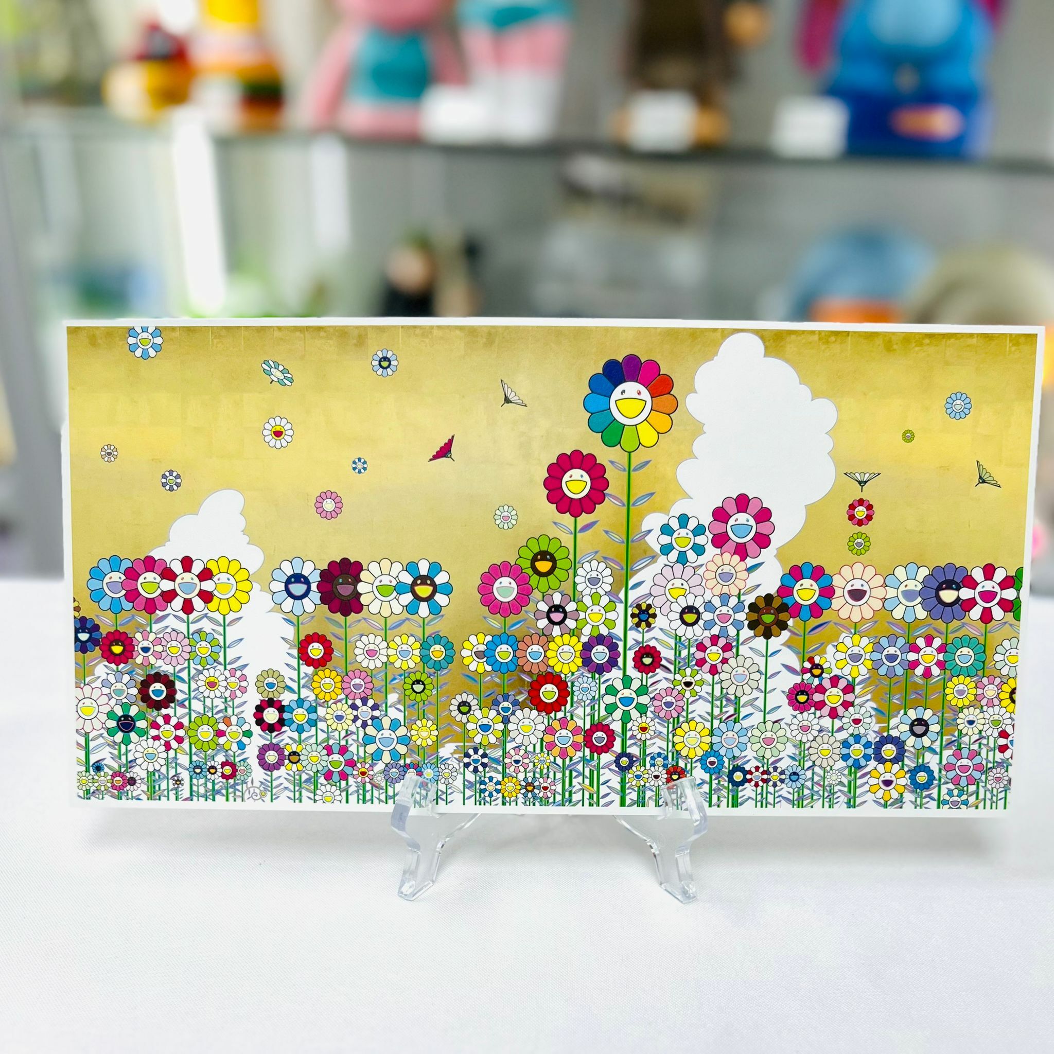 Takashi Murakami Mononoke Kyoto Postcard (Summer Flower Field under the Golden Sky)