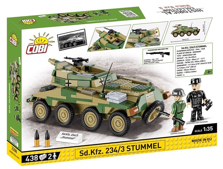 Cobi : WWII 2288 Sd.Kfz. 234/3 Stummel (438pcs)