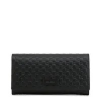 [S] GUCCI MICRO GUCCISSIMA FLAP LONG WALLET,BLACK, 449396BMJ-1000 (SGC64)