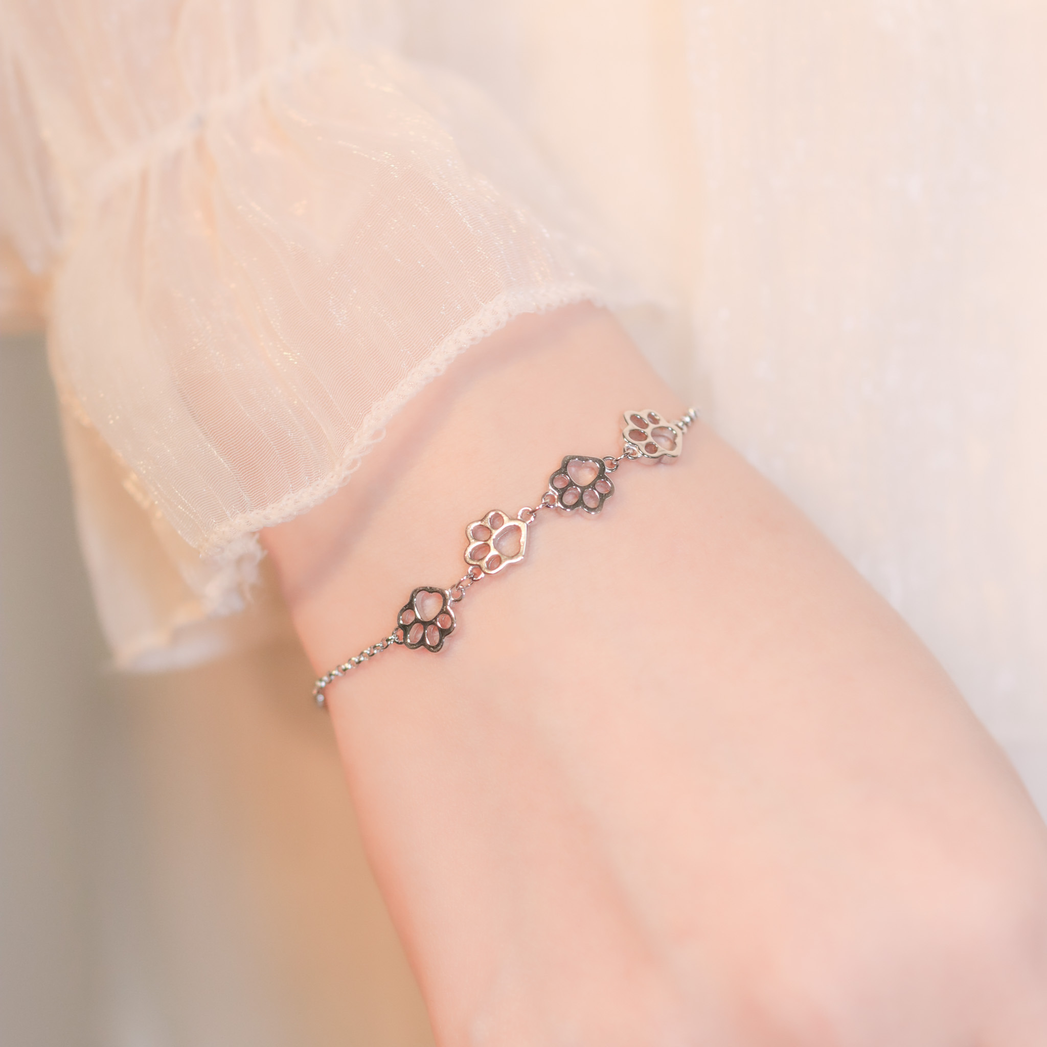 | 925 Silver・White Gold・Rose Gold | Kitty Lover Bracelet（Silver / Rose Gold）| BR1029 |