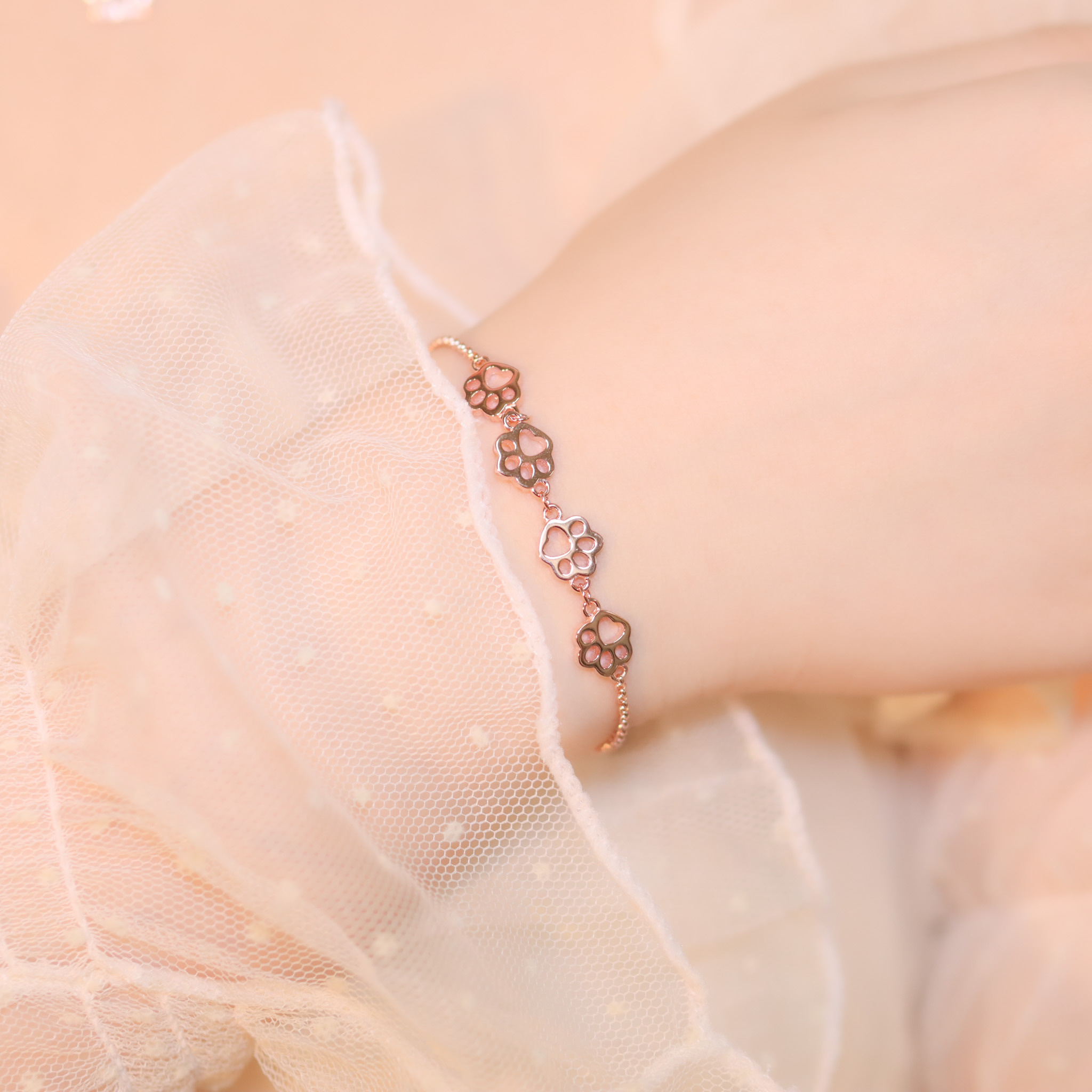 | 925 Silver・White Gold・Rose Gold | Kitty Lover Bracelet（Silver / Rose Gold）| BR1029 |