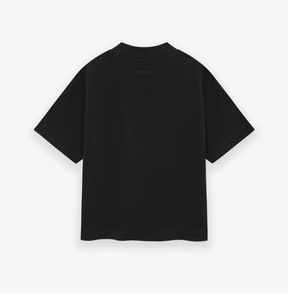 [INSTOCK] FOG Essentials SS24 KIDS Heavy Jersey Arch Logo Crewneck Tee | Jet Black