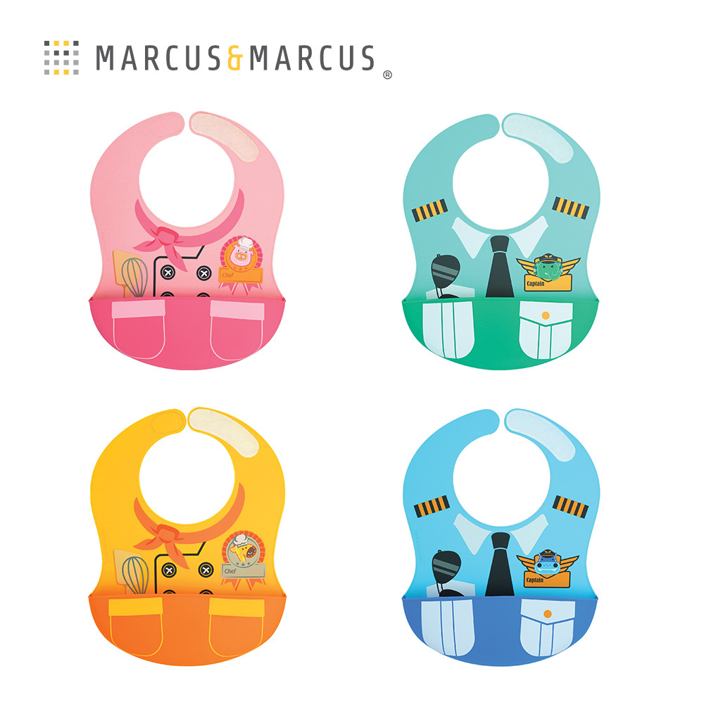 Marcus&Marcus 大口袋寬版矽膠立體圍兜