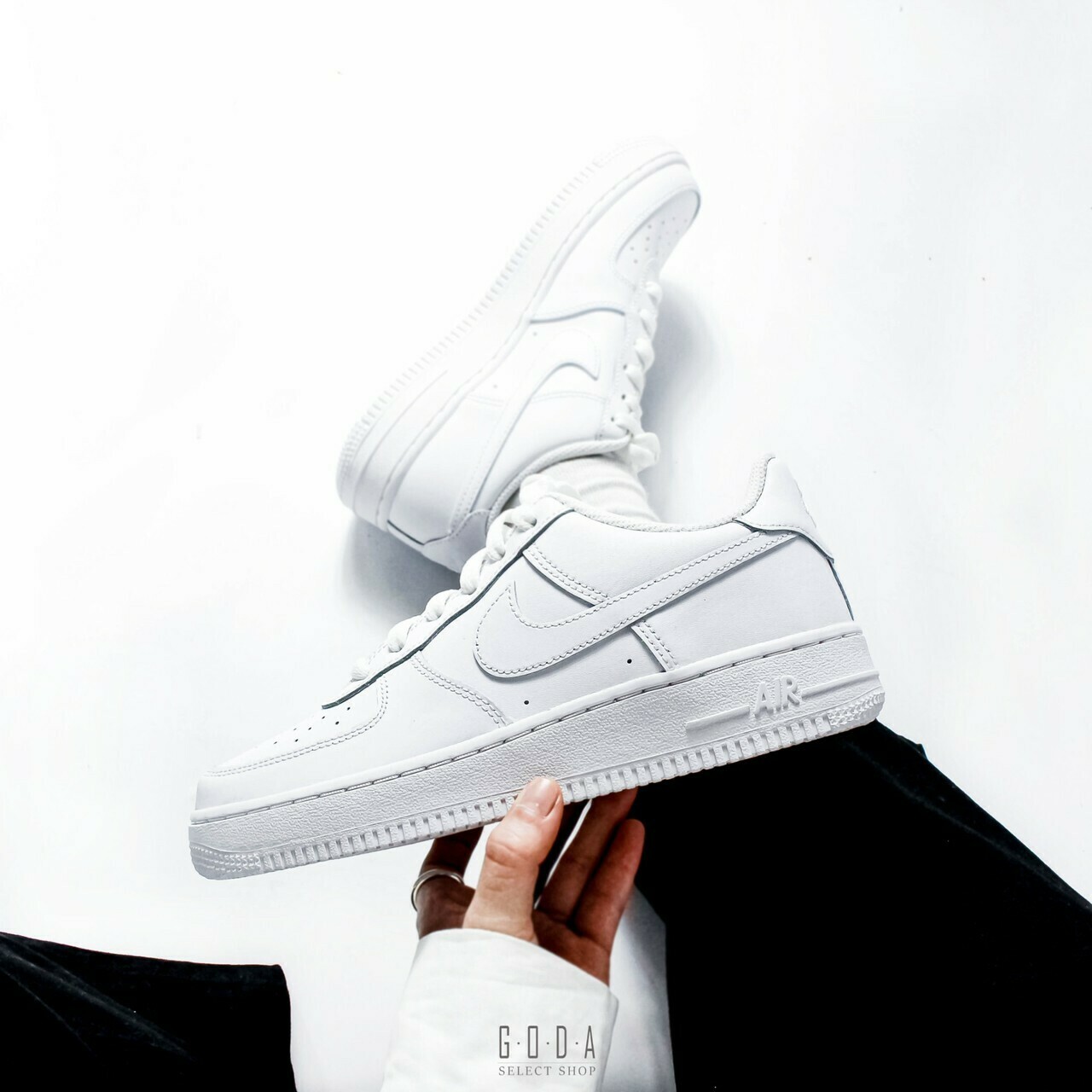 Nike Air Force 1 GS 經典全白 大童女鞋 女碼 FV5951-111