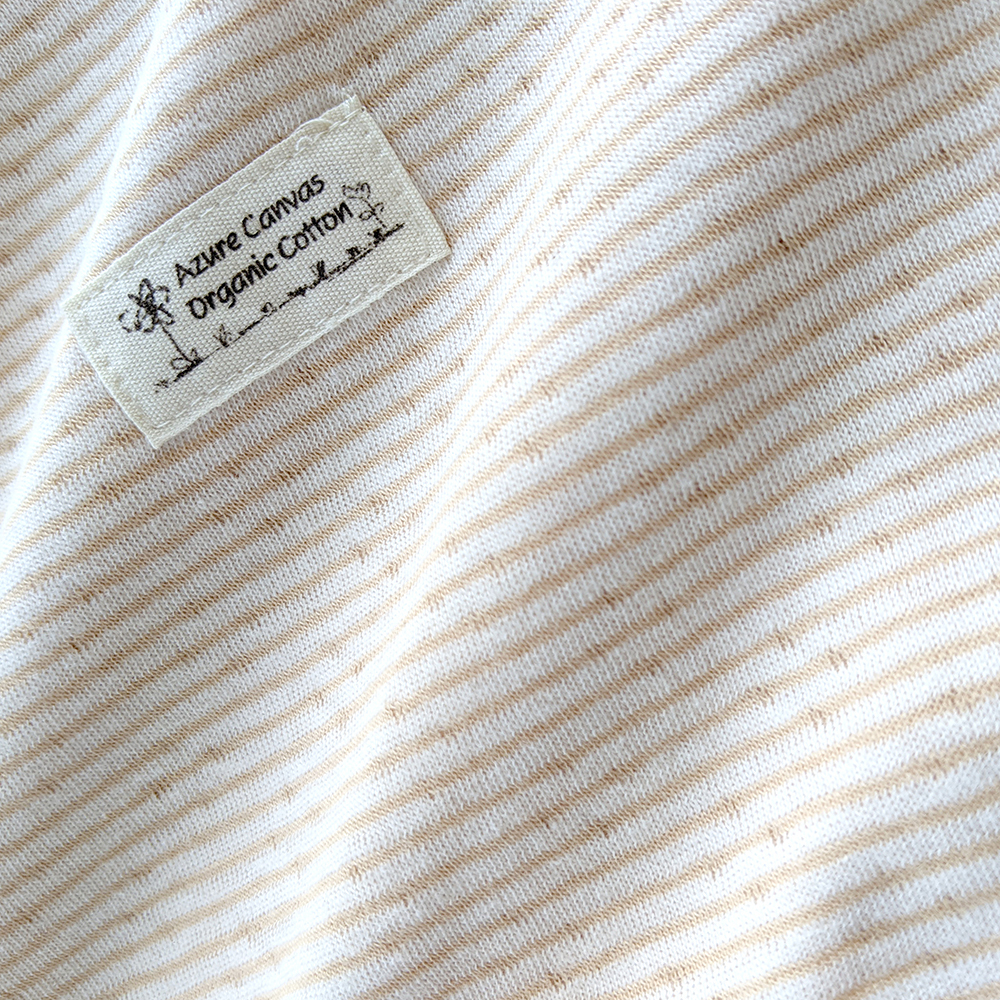 有機棉雙層彩萬用毯-褐條 | 藍天畫布有機棉