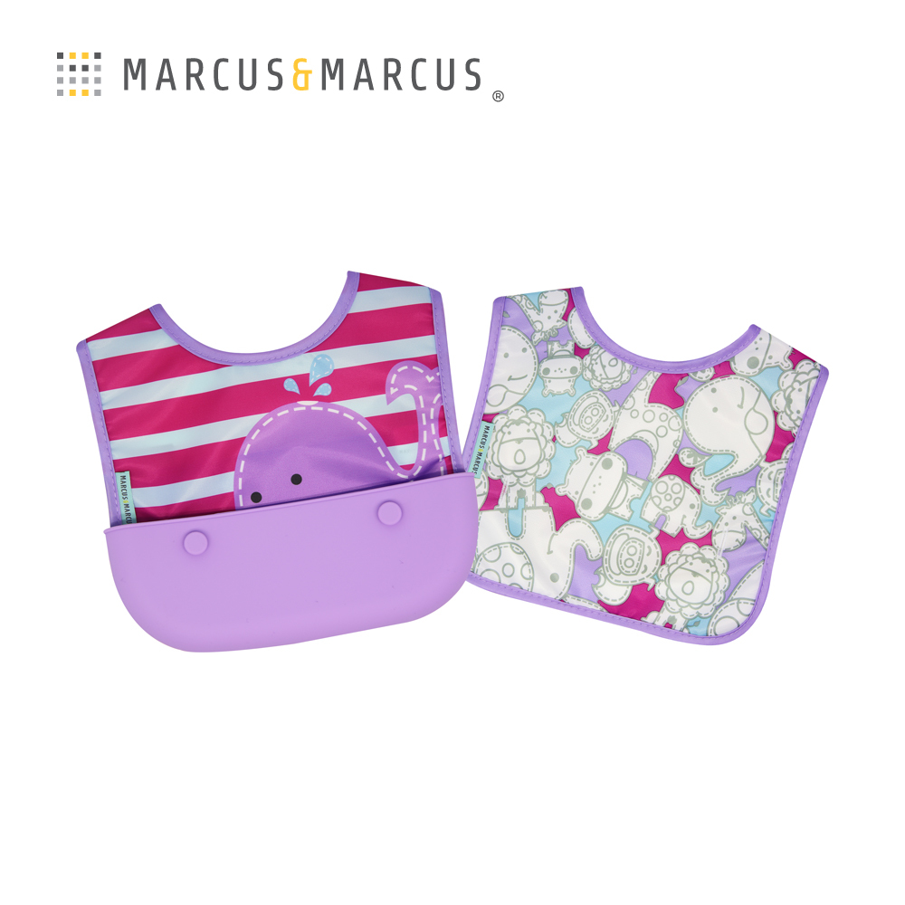 Marcus&Marcus 動物樂園3合1大口袋旅行圍兜
