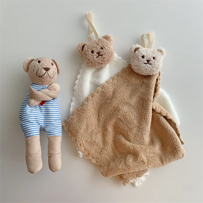 《3663》INS韓國小熊掛式擦手巾