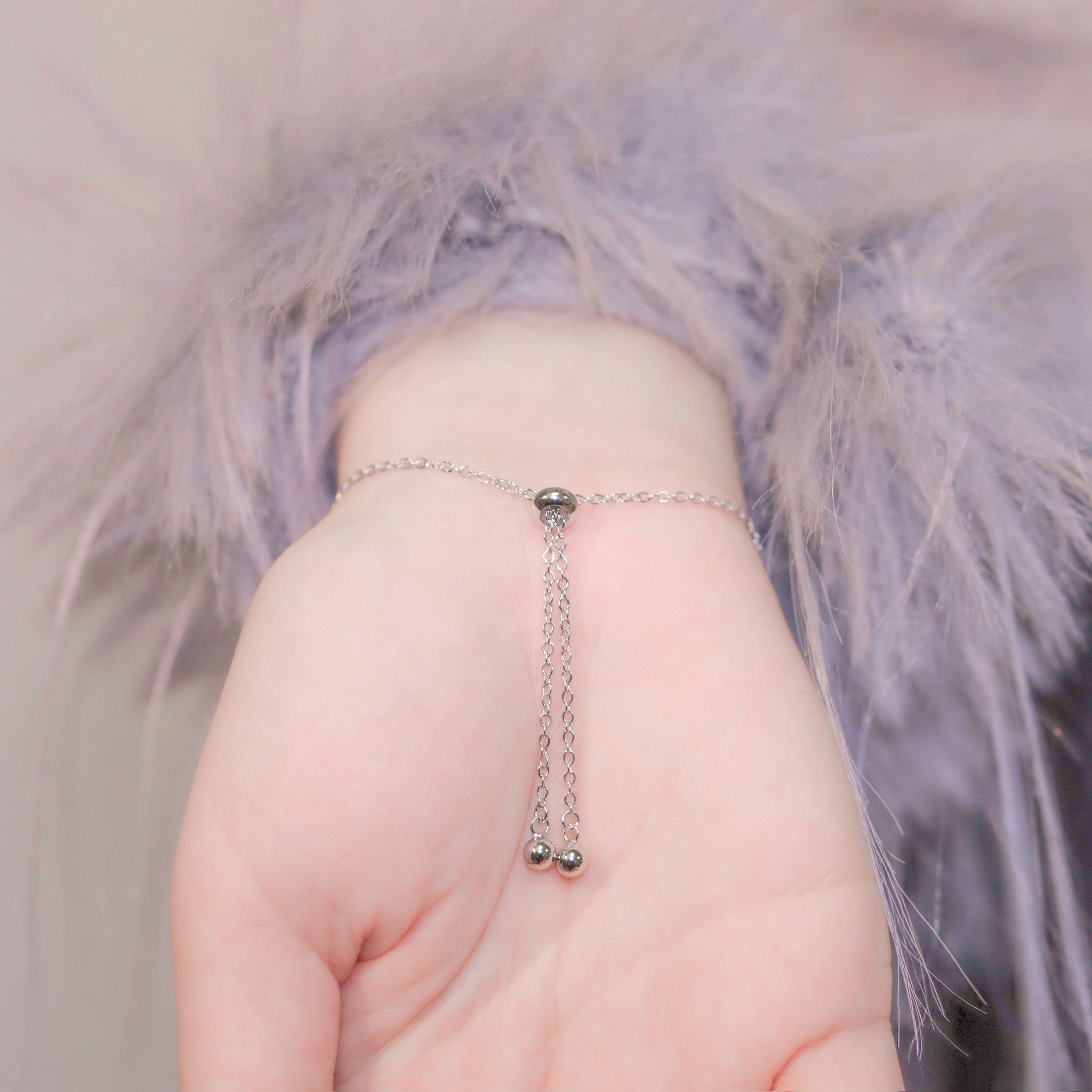 | 925純銀・白金 | 心心扣手鏈 | BR1033 |