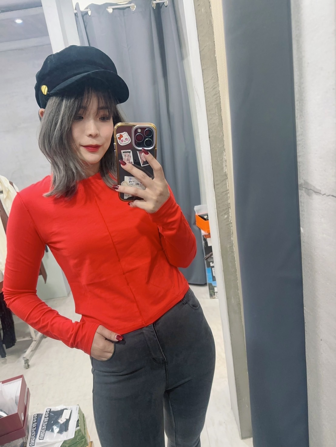 韓國東大門 百搭性感彈性棉上衣(多色)