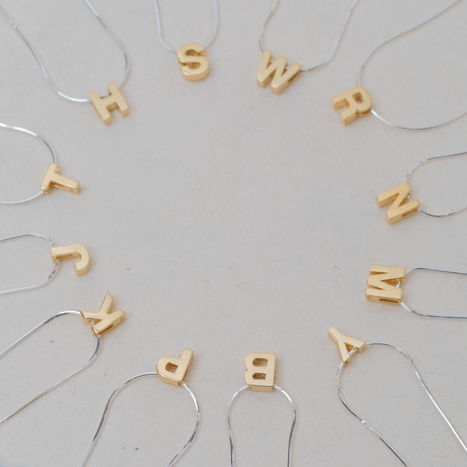 英文字母純銀頸鏈 svn43