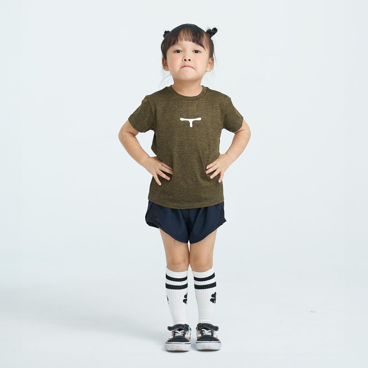 托瑪斯經典麻花童裝短袖（綠黑麻花）